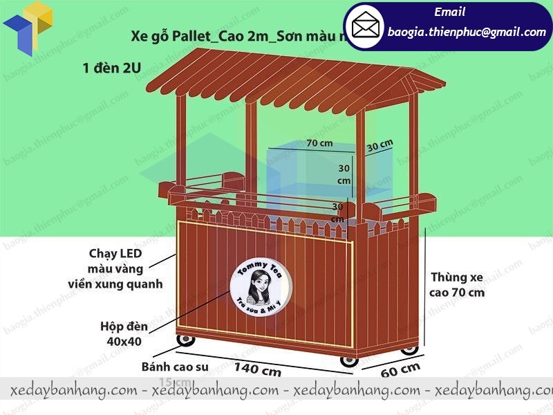 báo giá xe bán trà sữa vỉa hè