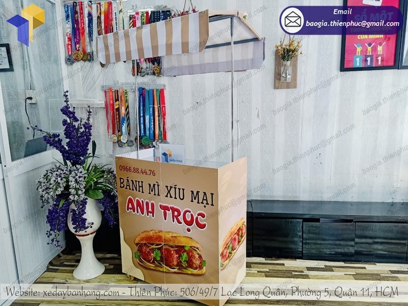 báo giá xe đẩy bán bánh mì