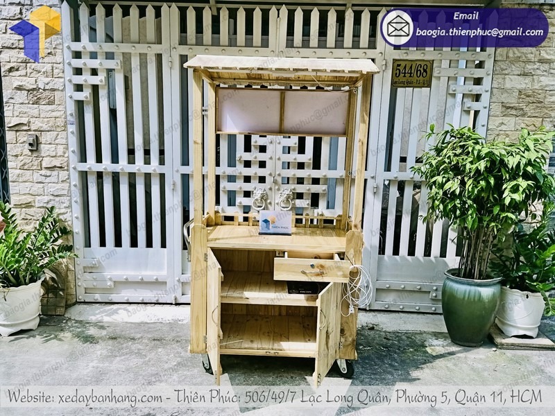 báo giá xe đẩy bán cafe take away
