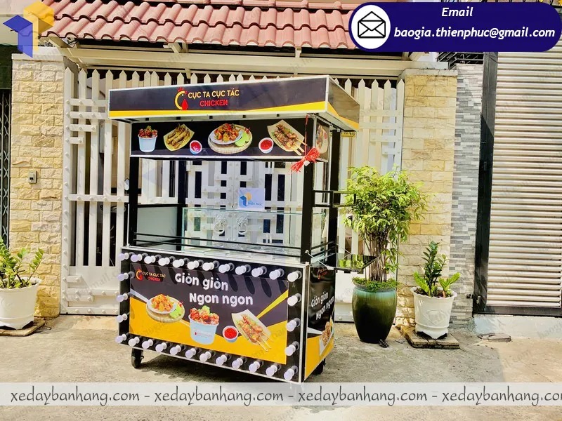báo giá xe đẩy bán gà rán vỉa hè