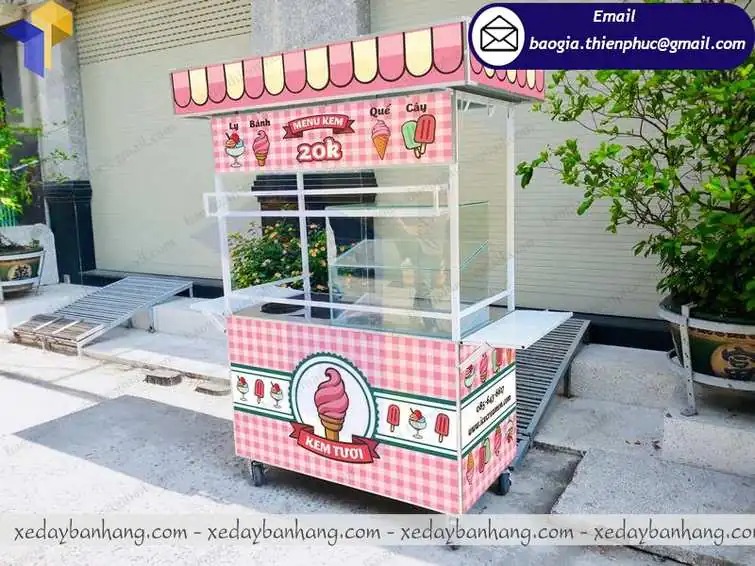 báo giá xe đẩy bán kem tươi