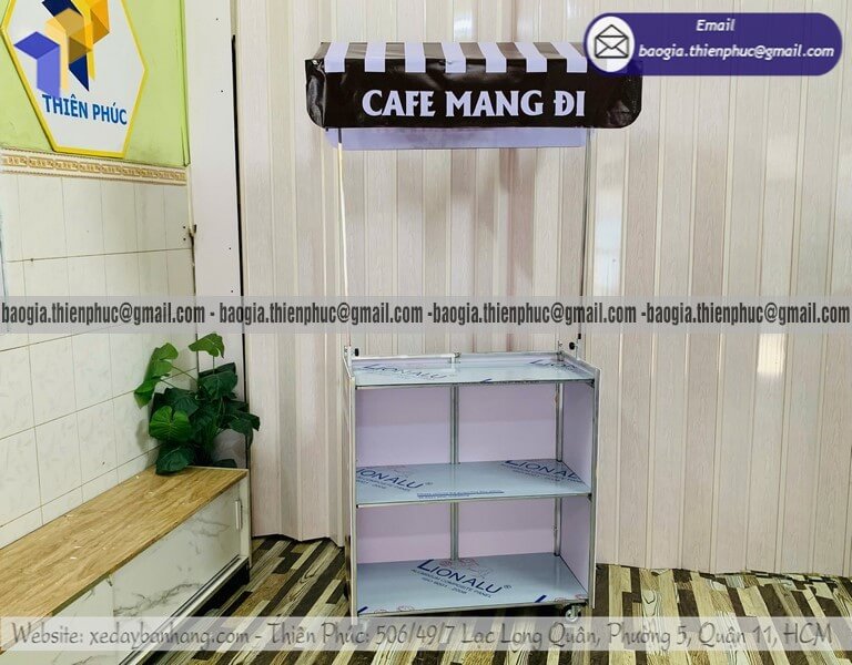 Báo giá xe đẩy cafe đá take away hàng rong lắp ghép di chuyển mô hình kinh doanh hot