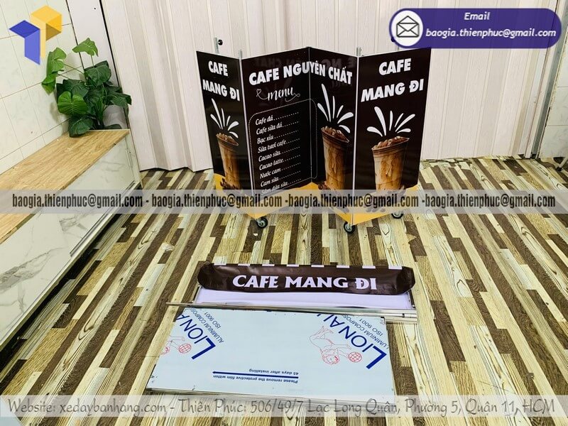 Báo giá xe đẩy cafe đá take away hàng rong lắp ghép giá từ 700k cho khởi nghiệp kinh doanh trẻ genz