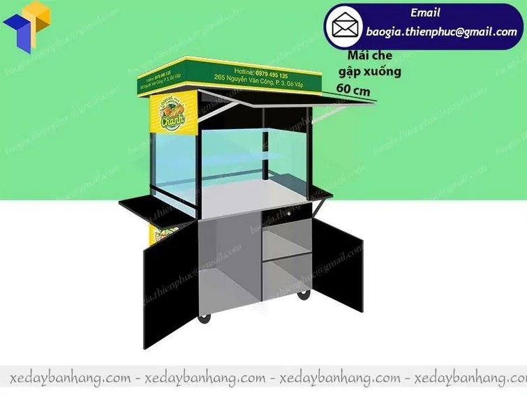 báo giá xe đẩy inox bán bánh mì