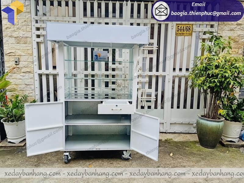 báo giá xe đẩy inox bán trà sữa