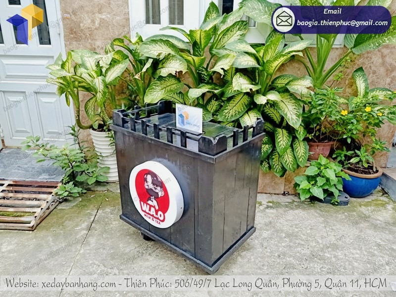 báo giá xe gỗ bán trà sữa đẹp