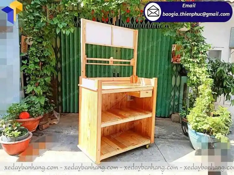 báo giá xe trà sữa gỗ
