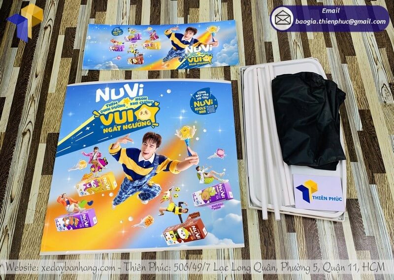 Booth nhựa PG sampling đứng quảng cáo sản phẩm mới chốt đơn tại chỗ giá rẻ bất ngờ