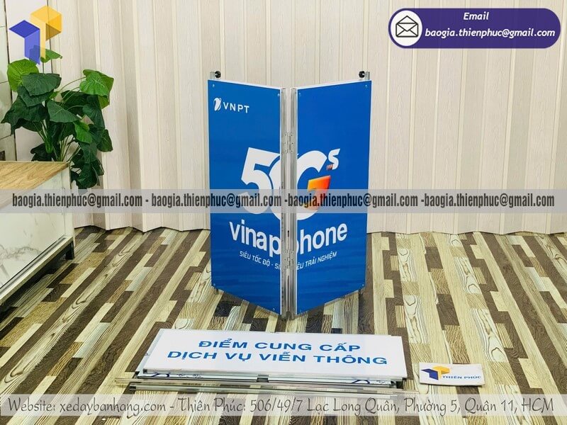 Booth sắt tiếp thị cho PG đứng bán hàng di động thương hiệu lớn chiến dịch lớn
