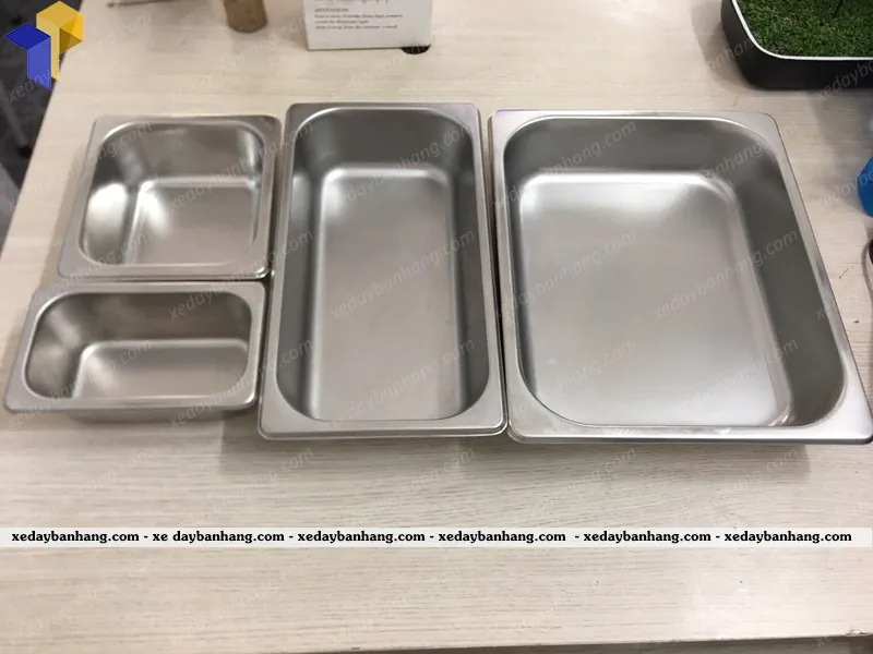 đặt làm khay inox đựng thạch topping