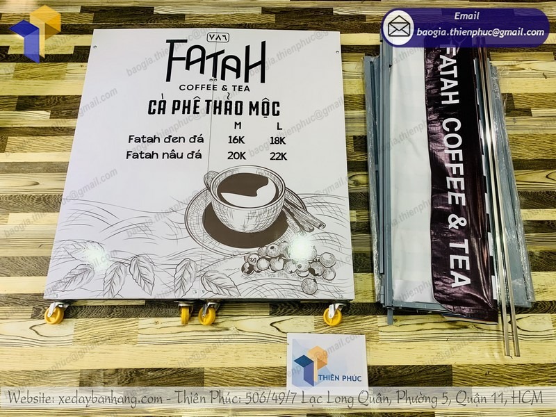 đặt làm quầy cà phê di động gấp gọn