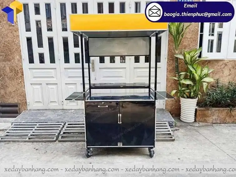 đặt làm tủ bán bánh mì hamburger inox