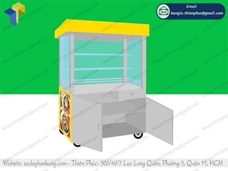 đặt làm tủ bán hủ tiếu inox