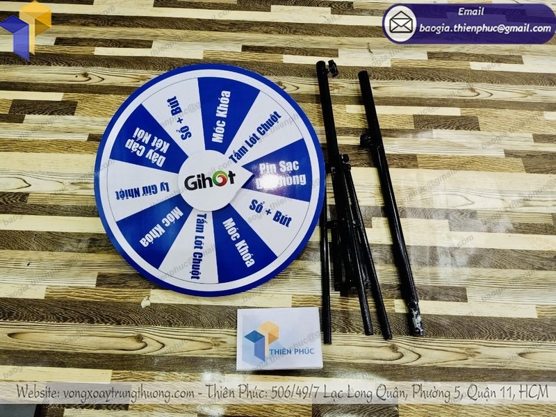 đặt làm vòng quay may mắn chân xếp