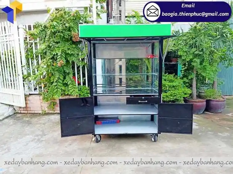 đặt làm xe bán bánh mì bằng sắt