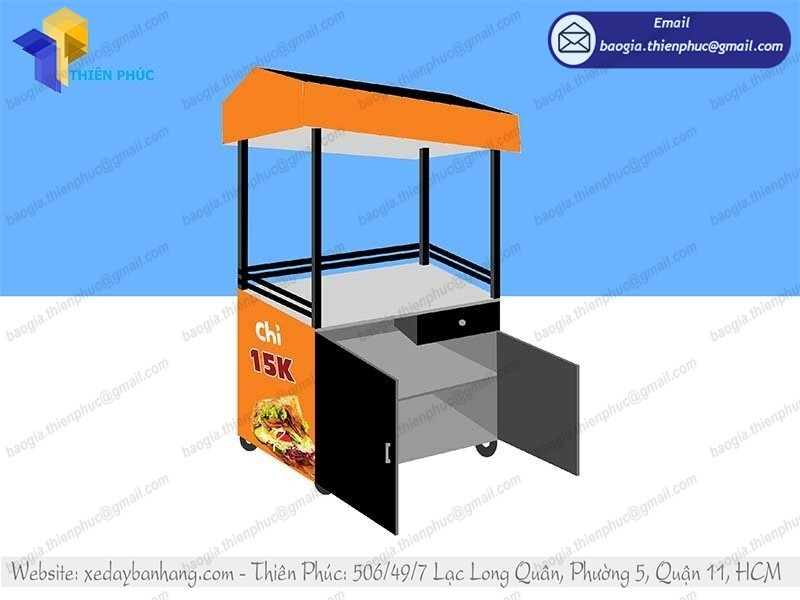 đặt làm xe bán bánh mì doner kebab