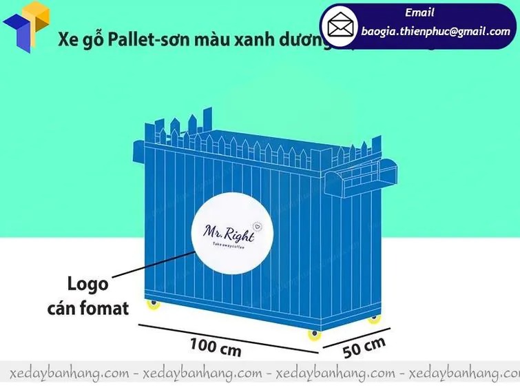 đặt làm xe bán cafe bằng gỗ