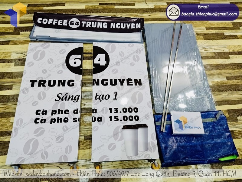 đặt làm xe bán cafe take away