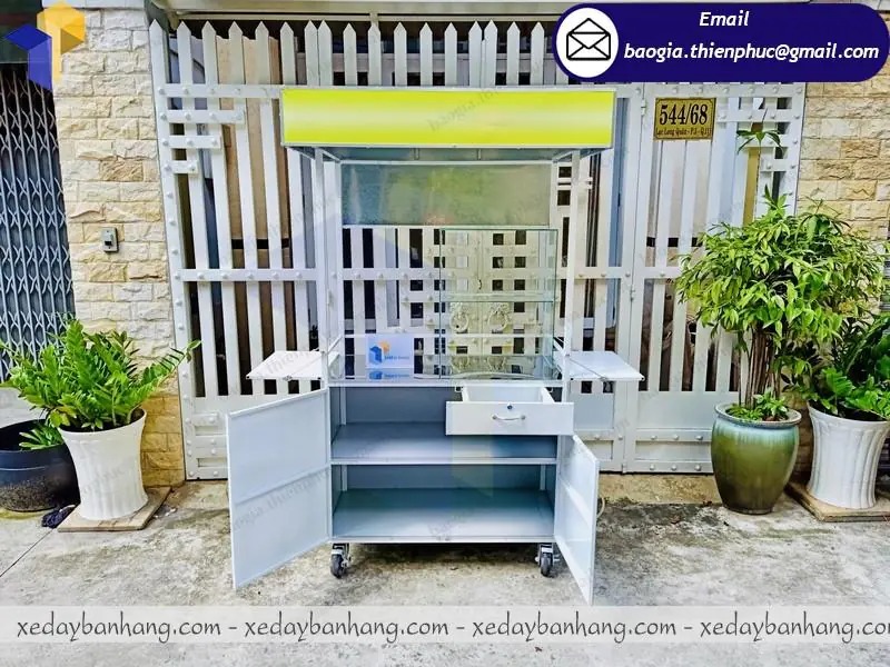 đặt làm xe bán trà bí đao hạt chia