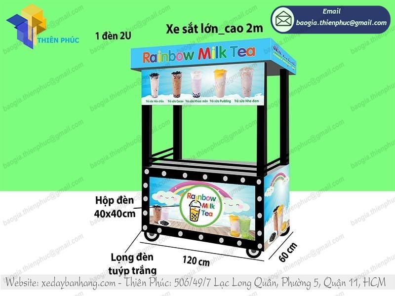 đặt làm xe bán trà sữa độc đáo