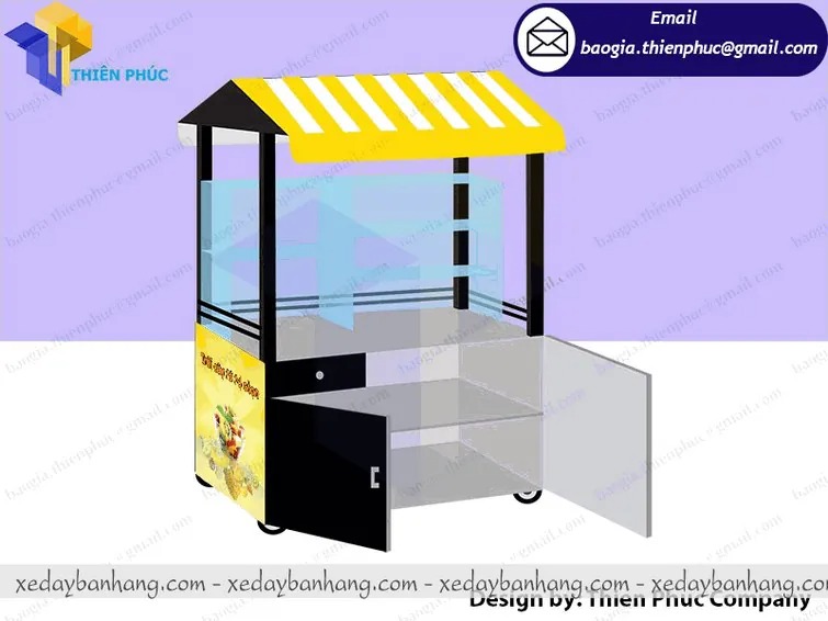 đặt làm xe bán trái cây dầm