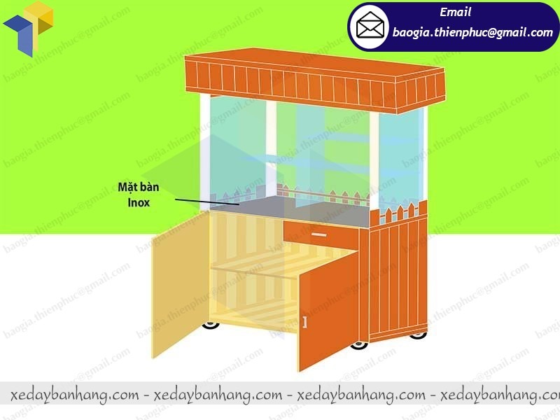 đặt làm xe bán xôi bánh mì vỉa hè