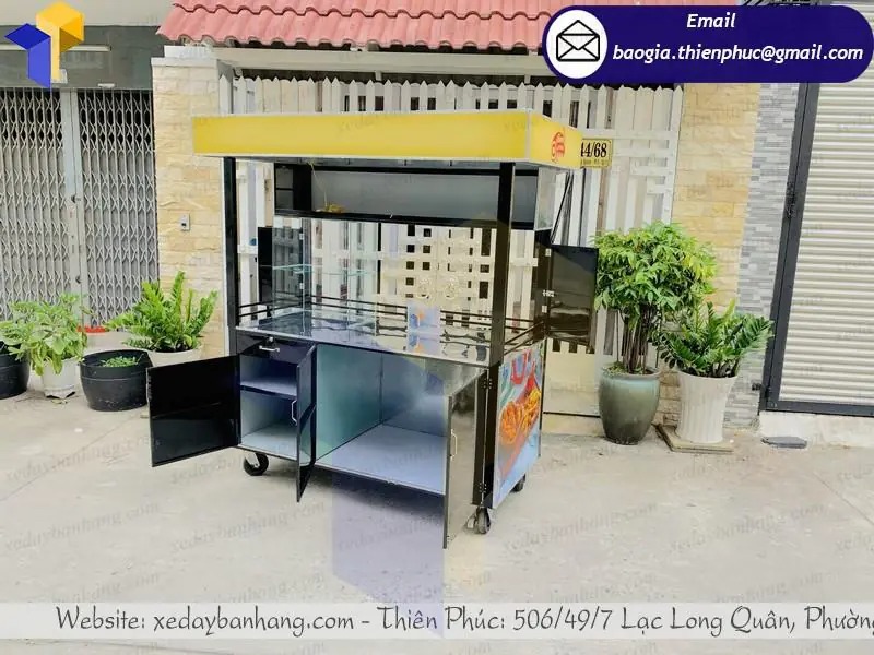 đặt làm xe gà rán bằng sắt