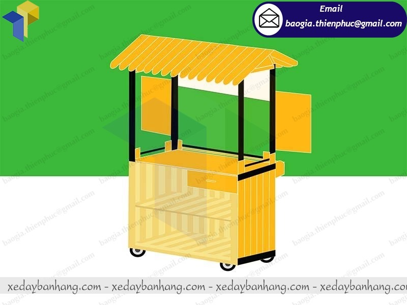 đặt làm xe gỗ bán cafe take away