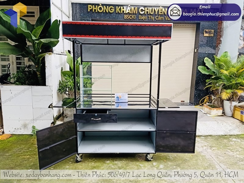 đặt làm xe hủ tiếu bằng inox