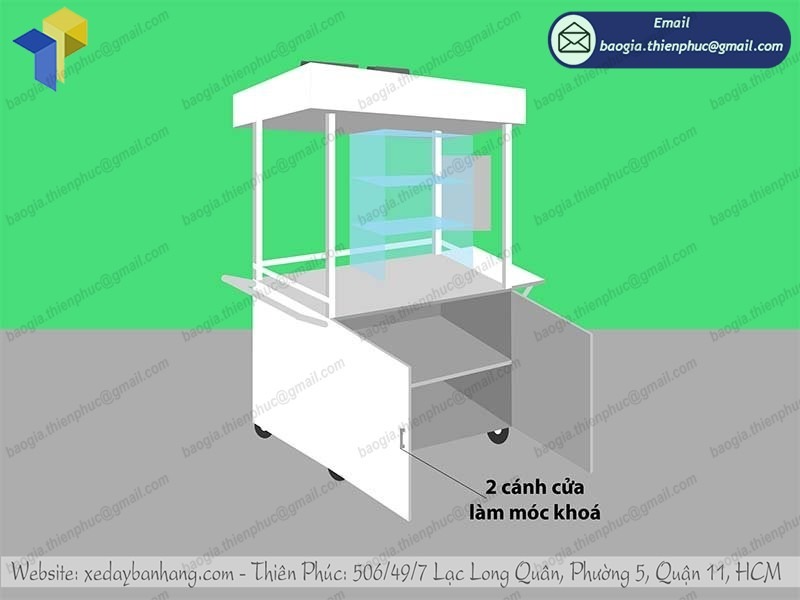 đặt làm xe inox bán cà phê giá rẻ