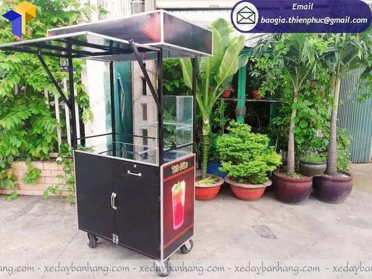 đặt làm xe sắt bán cà phê mang đi