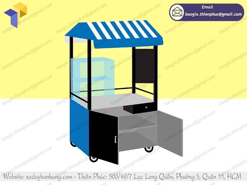 đặt làm xe sắt bán thức ăn nhanh