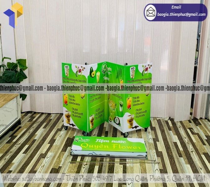 Đặt xe nước giải khát bán lề đường lắp ráp mang đi hot teen kinh doanh