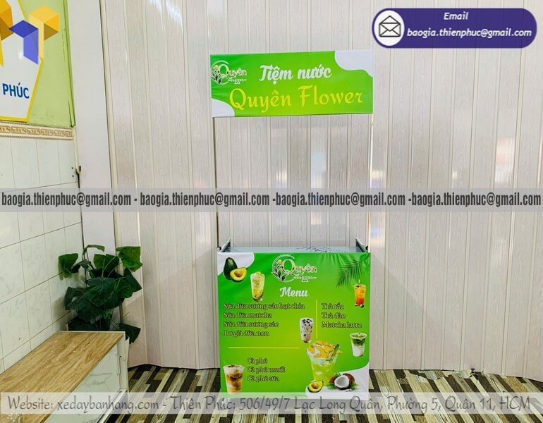 Đặt xe nước giải khát bán lề đường lắp ráp mang đi