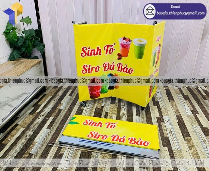 Đặt xe sinh tố hàng rong gấp gọn mang đi giá rẻ di động giá rẻ xưởng giá sỉ