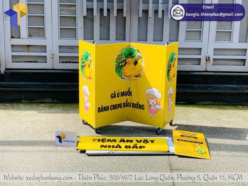 Địa chỉ mua quầy bán đồ ăn vặt xếp gọn giá rẻ tiện lợi, giao hàng tận nhà