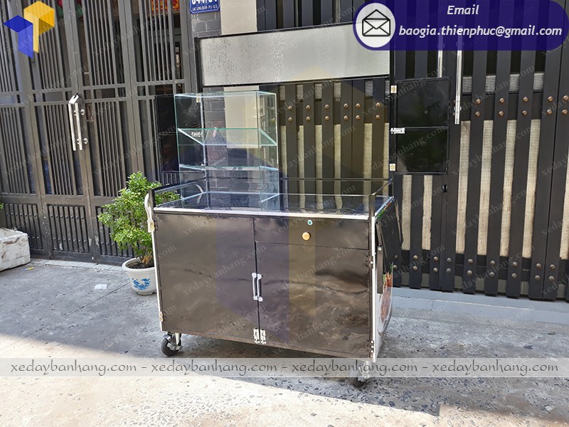 mẫu xe đẩy bán gà rán đẹp