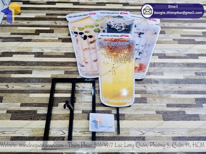 gia công biển hiệu hình ly trà sữa