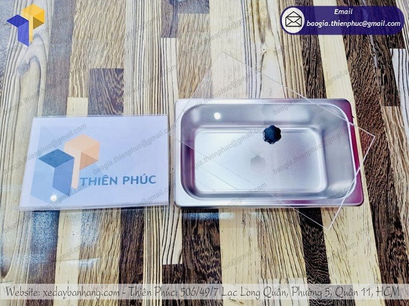 gia công khay inox chữ nhật có nắp