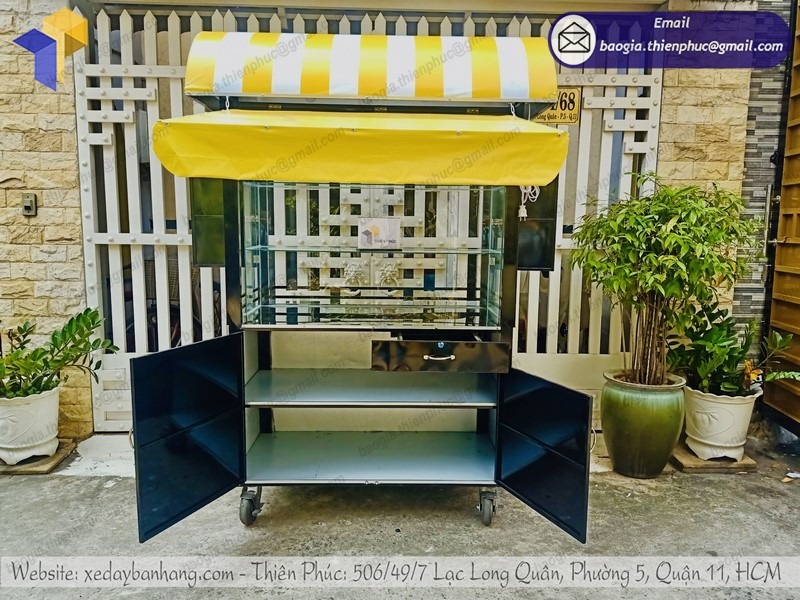 gia công quầy xe bán bánh mì