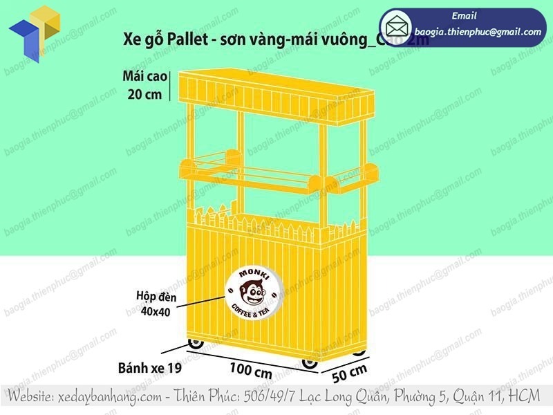 gia công tủ bán cà phê bằng gỗ