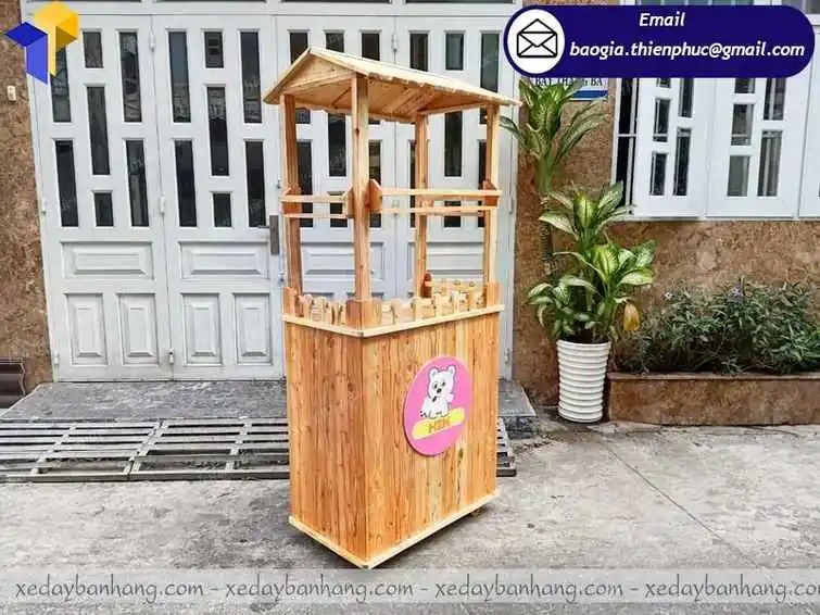 gia công tủ gỗ bán trà sữa