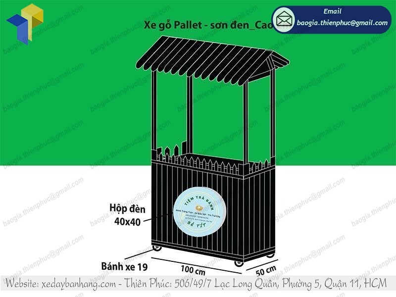gia công tủ xe trà sữa bằng gỗ