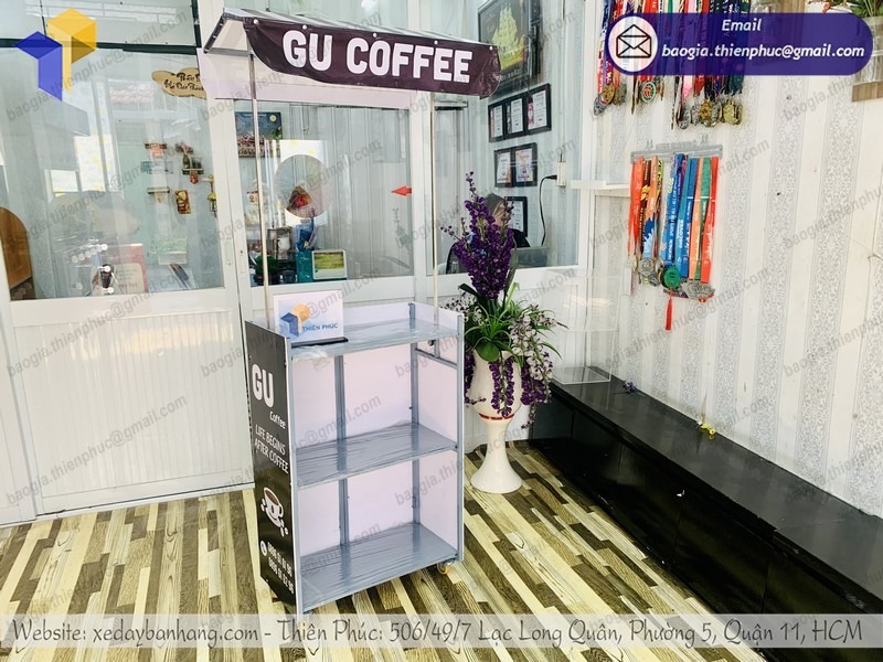 gia công xe bán cà phê rang xay