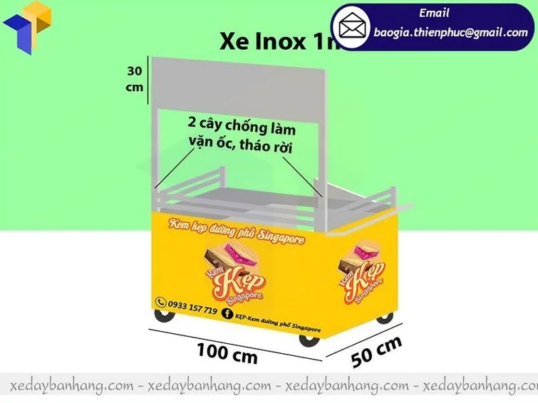 gia công xe bán kem ở Vũng Tàu