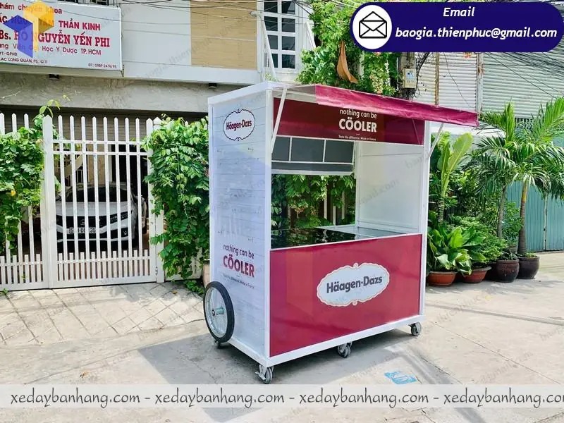 gia công xe bán kem vỉa hè