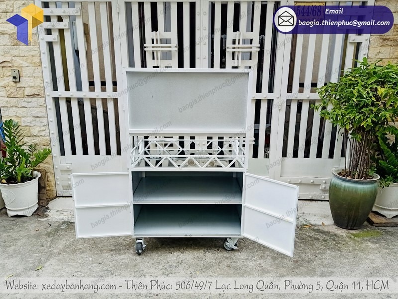gia công xe bán trà sữa di động