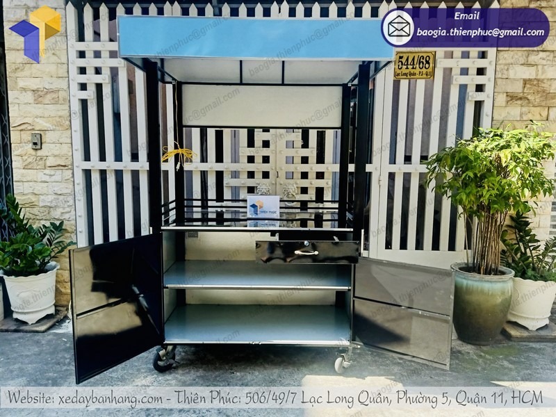 gia công xe bán trà sữa độc đáo