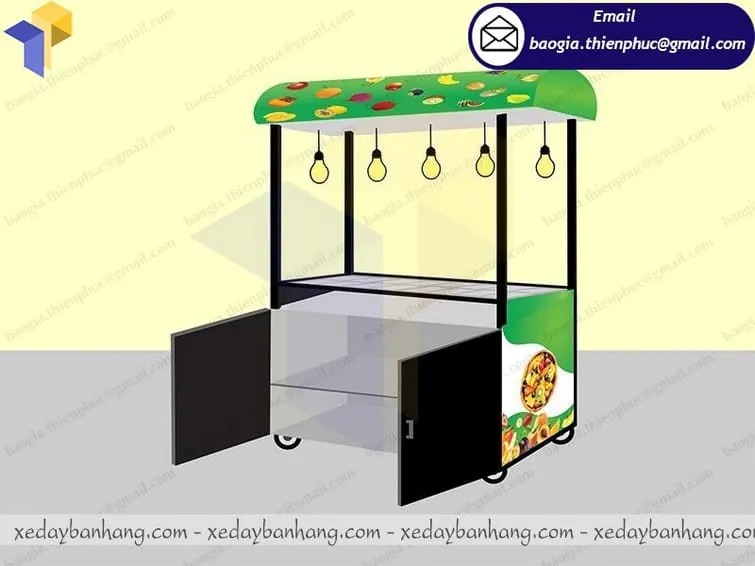 gia công xe bán trái cây ướp lạnh