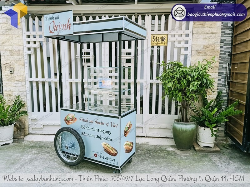 gia công xe bánh mì bằng sắt